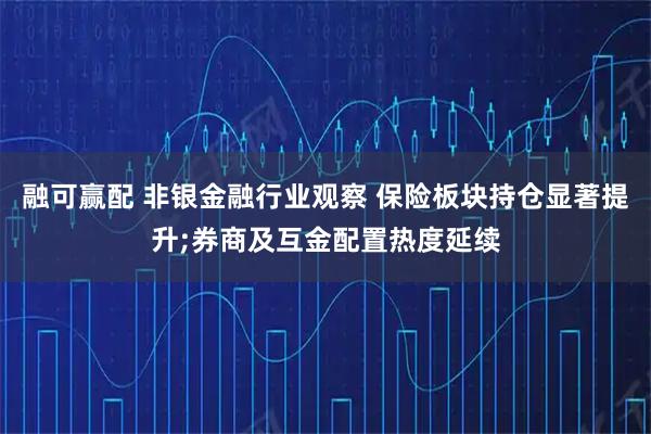 融可赢配 非银金融行业观察 保险板块持仓显著提升;券商及互金配置热度延续